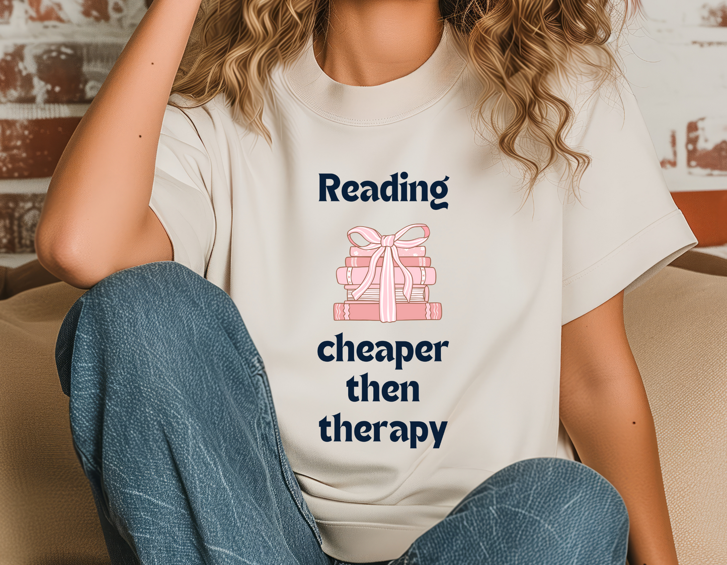 Reading cheaper than therapy t-shirt