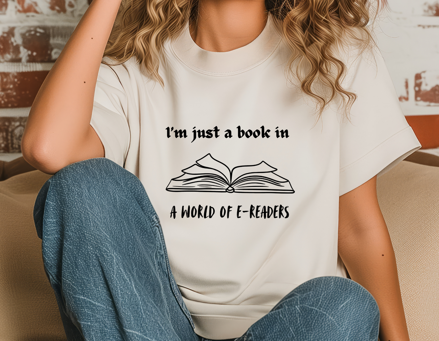 E-reader book t-shirt