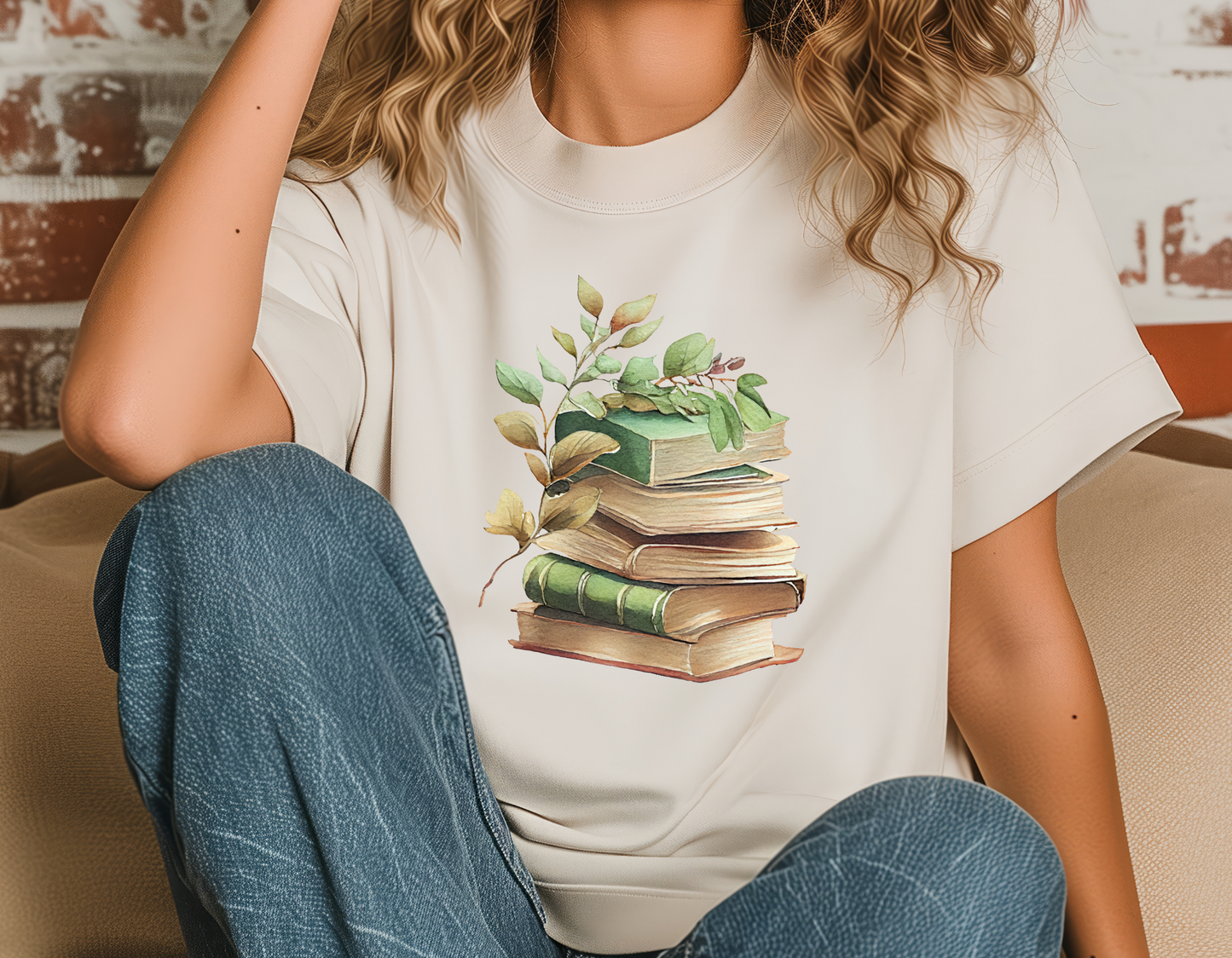 Floral book t-shirt