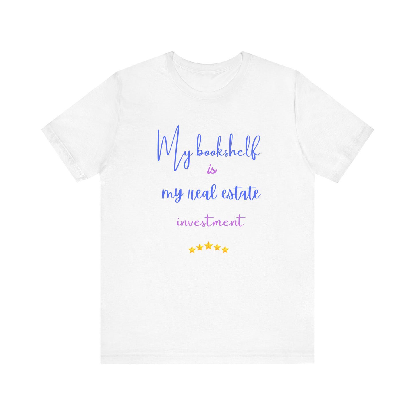 My bookshelf is real-state tee