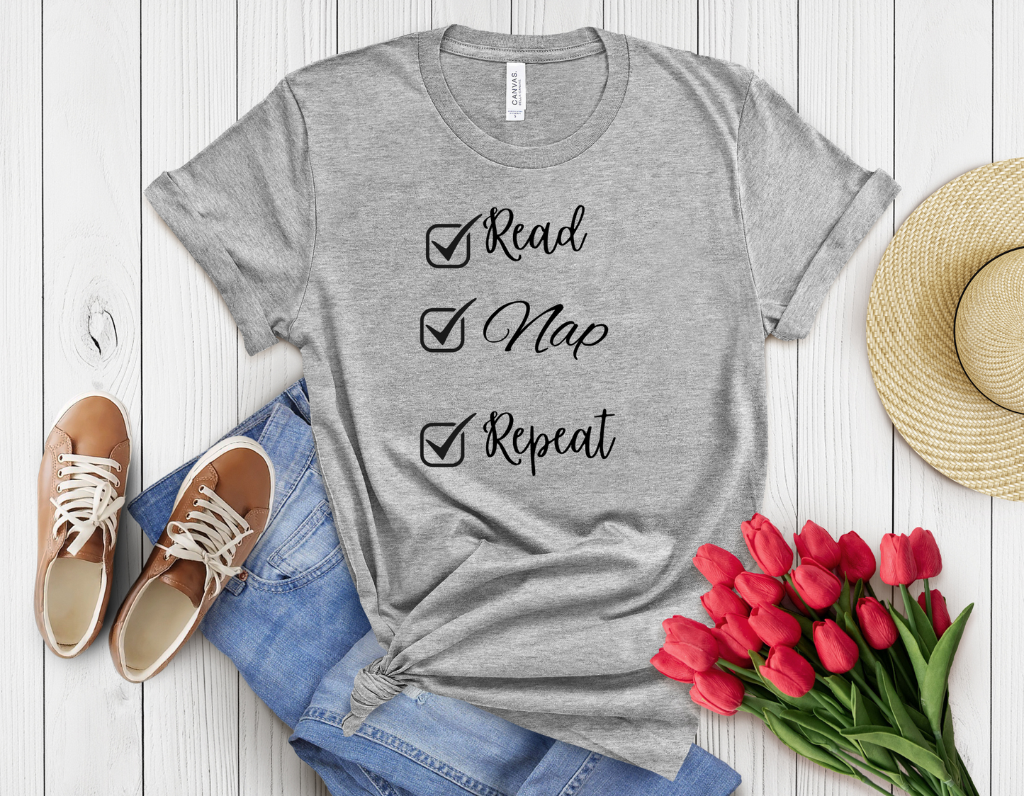 Read Nap Repeat t-shirt
