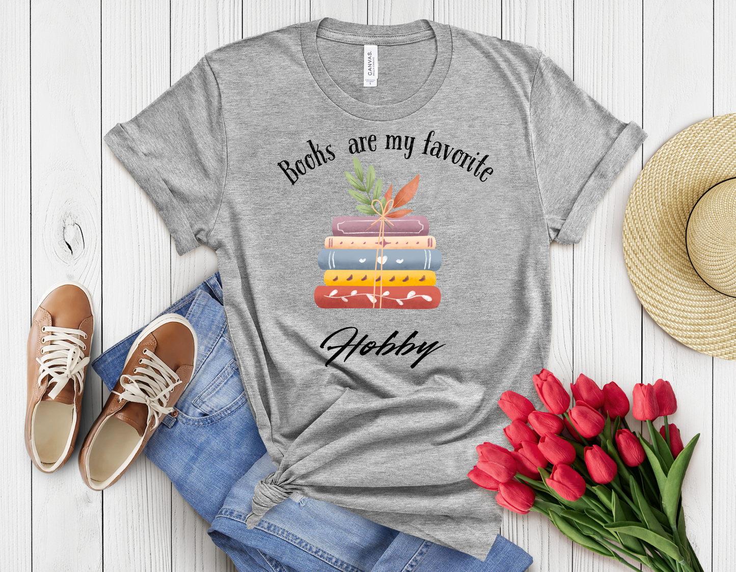 Books are my favorite hobby t-shirt