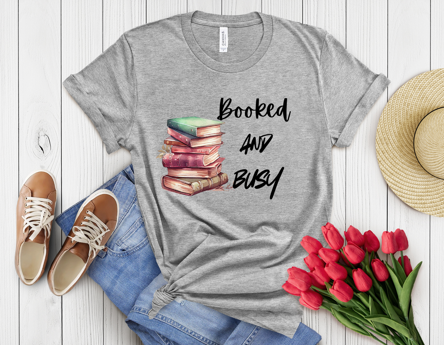 Booked & busy t-shirt