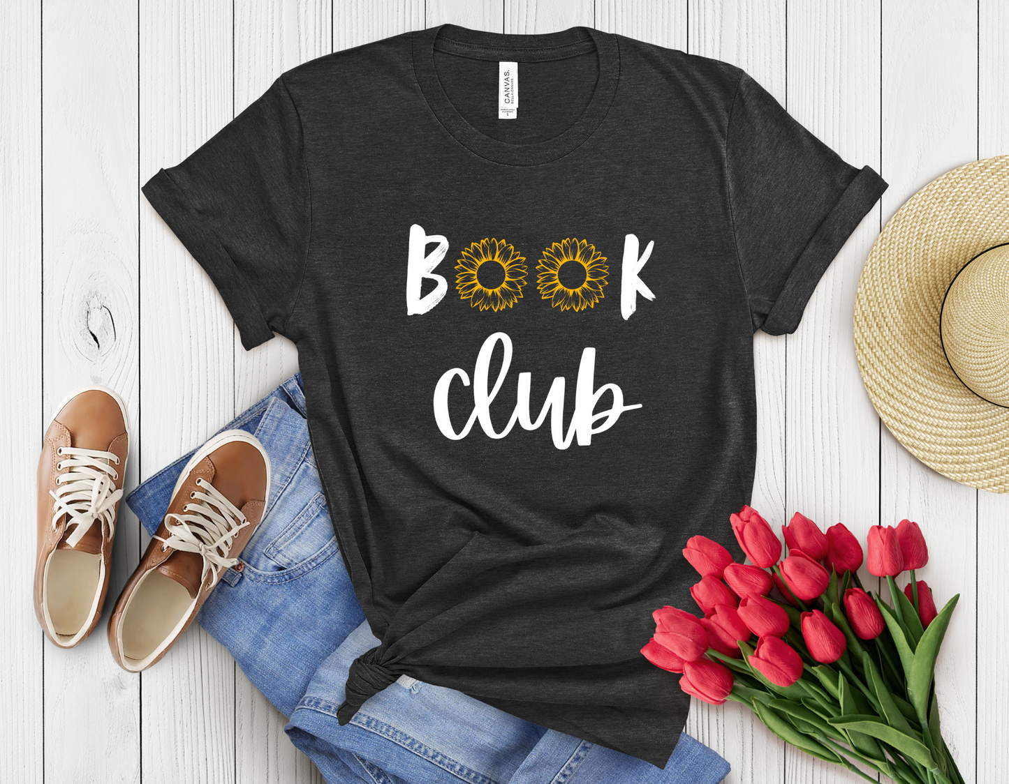 sunflower book club t-shirt