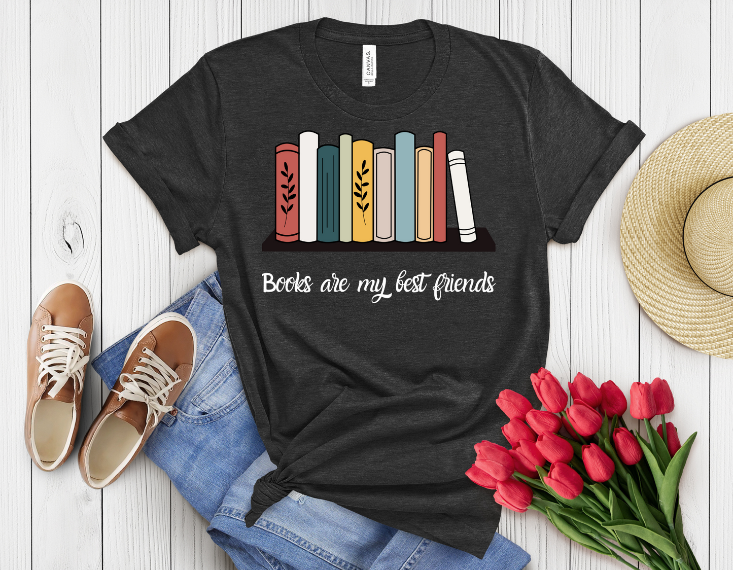 Books are my friend t-shirt