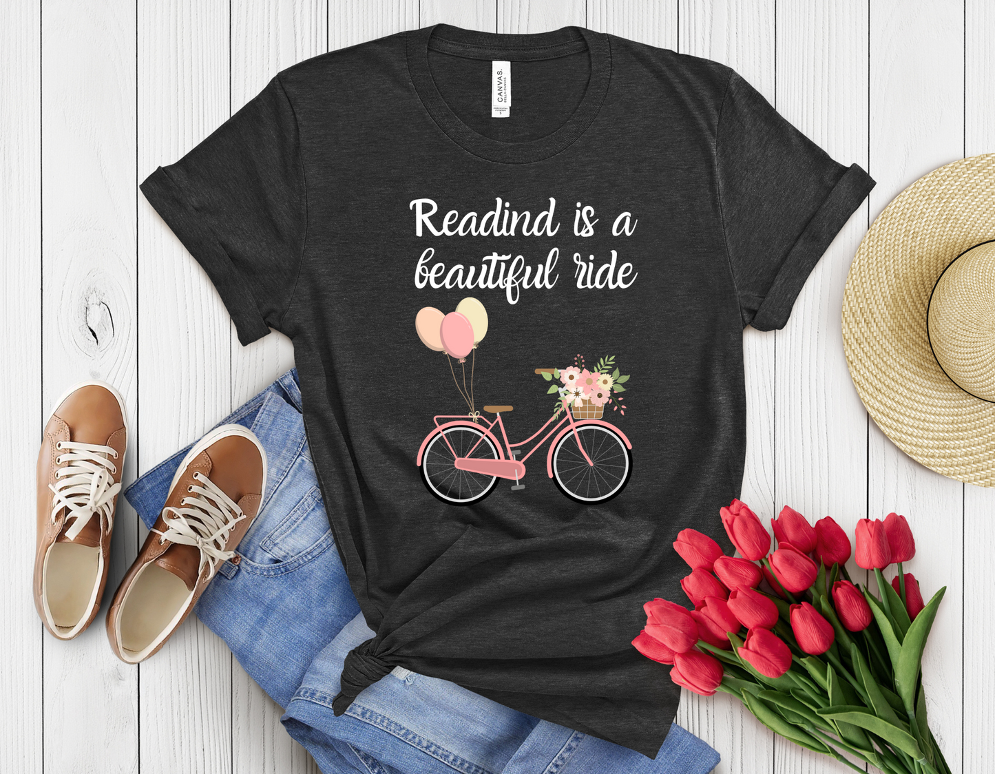 Reading is beautiful ride t-shirt