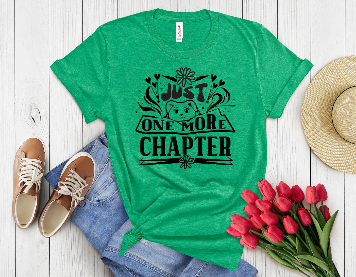 Just one more chapter puppy t-shirt
