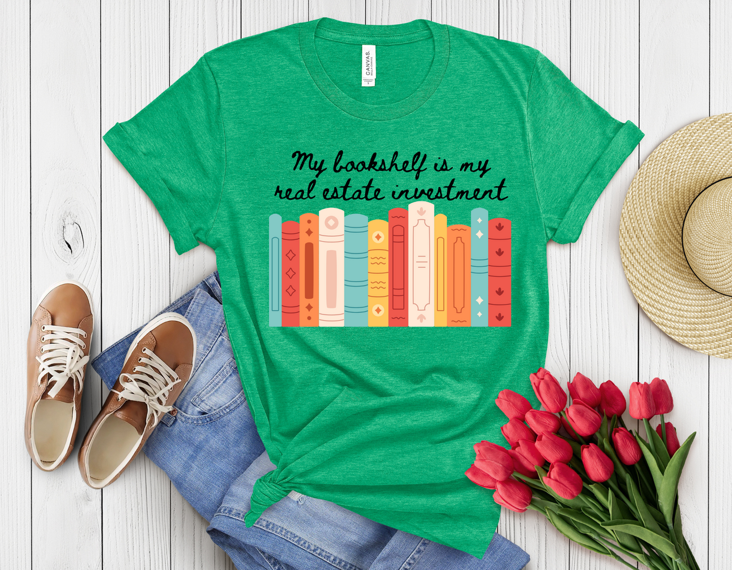 Books are my real state t-shirt