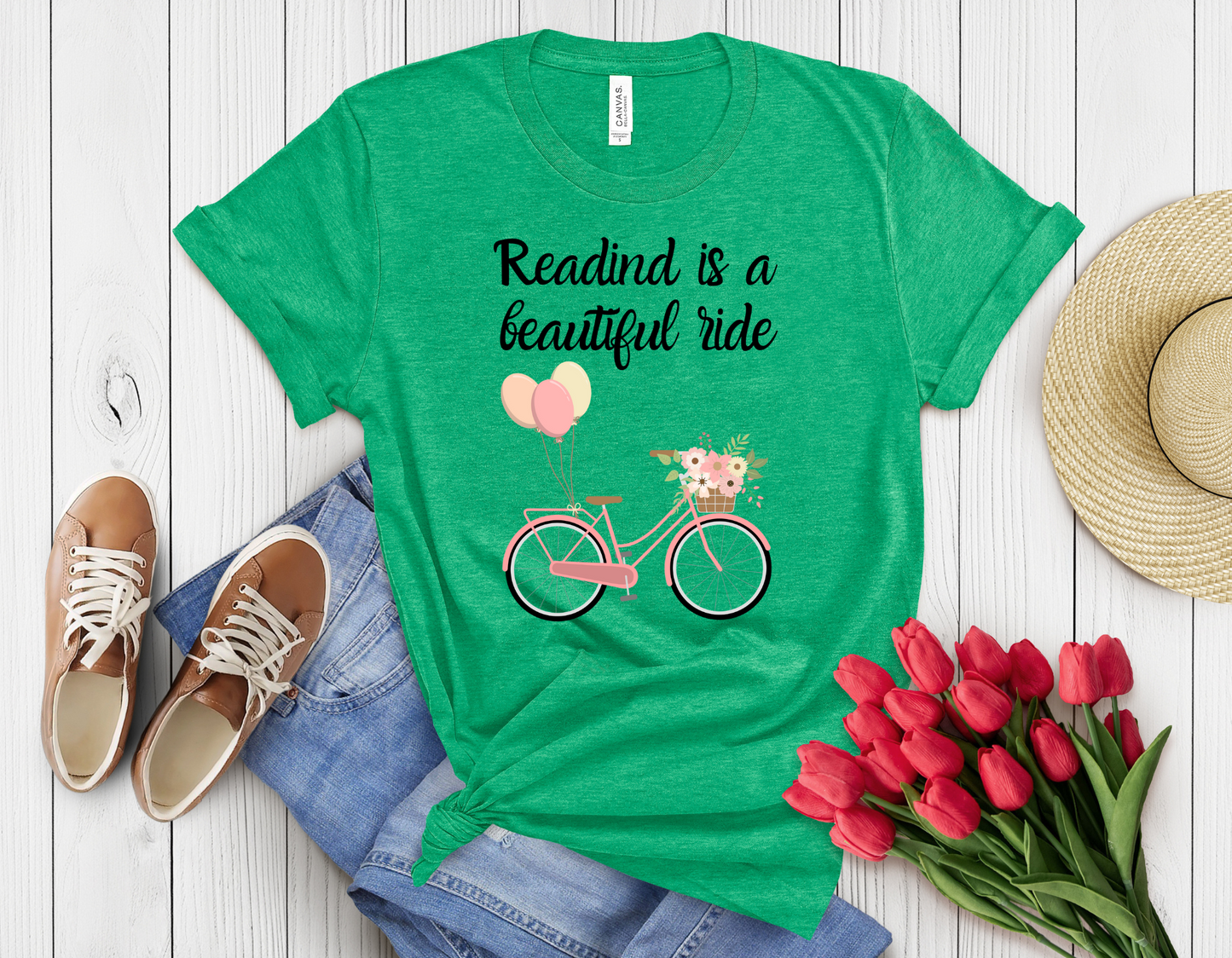 Reading is beautiful ride t-shirt