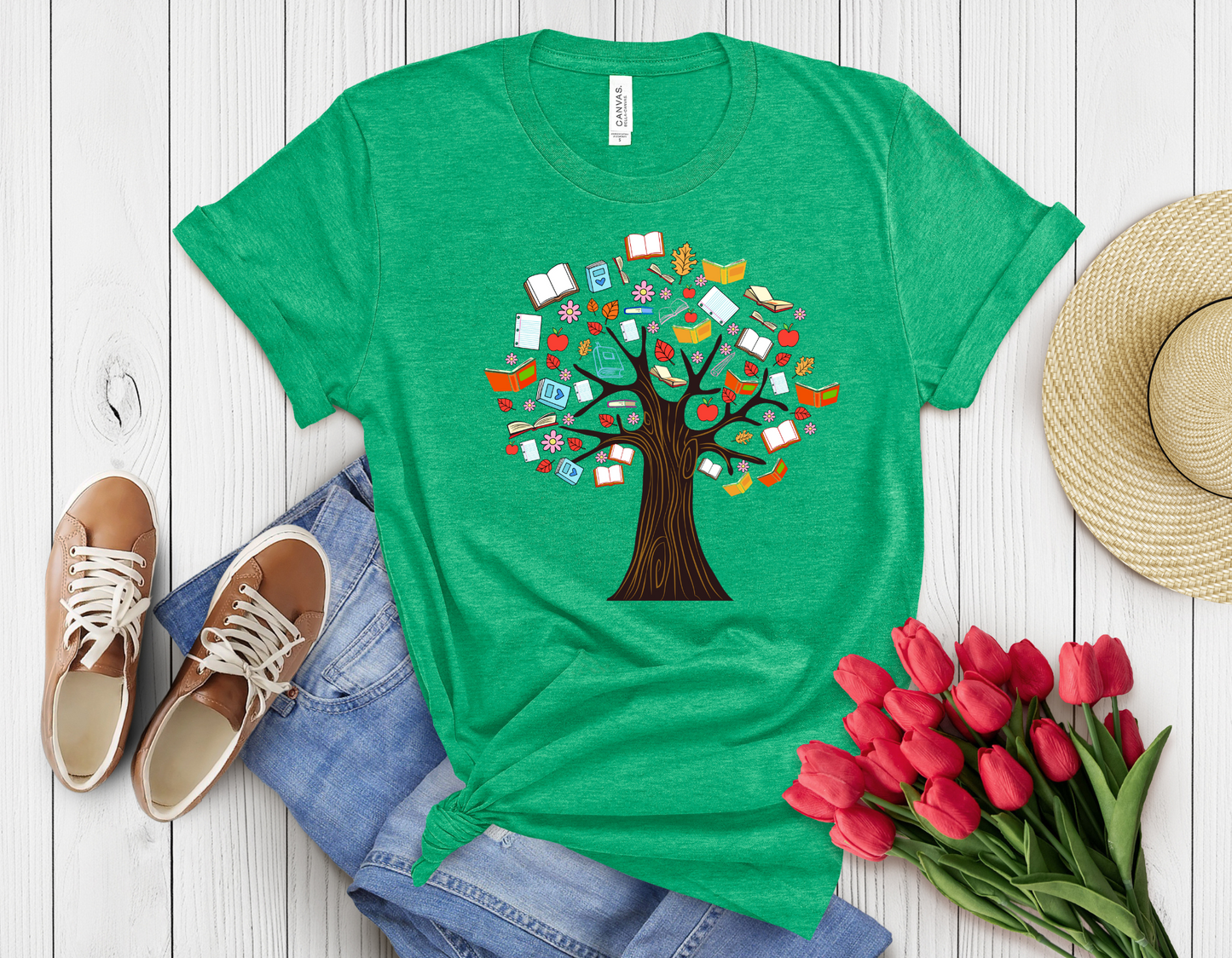 Book tree t-shirt
