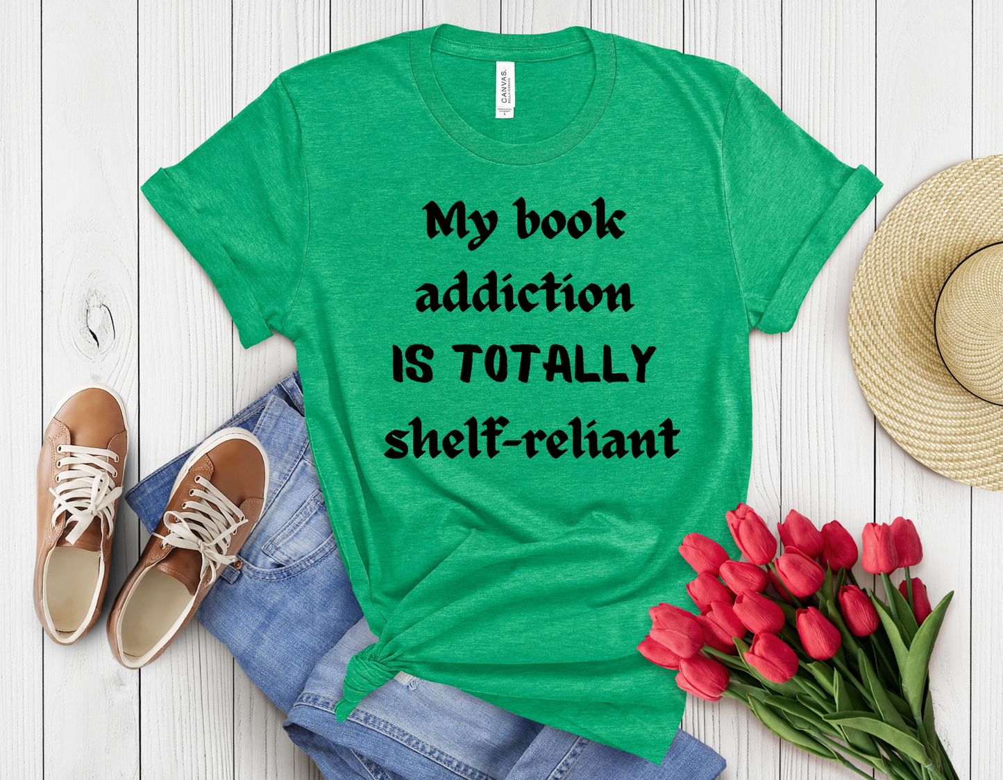 Book addiction t-shirt