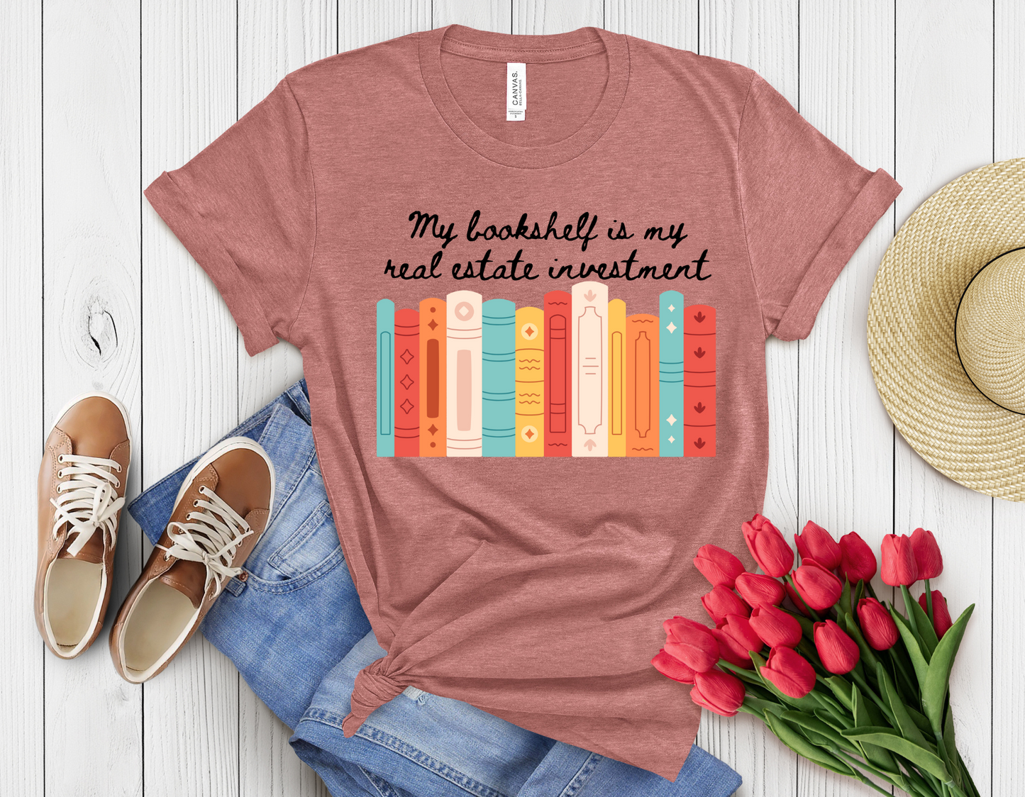 Books are my real state t-shirt