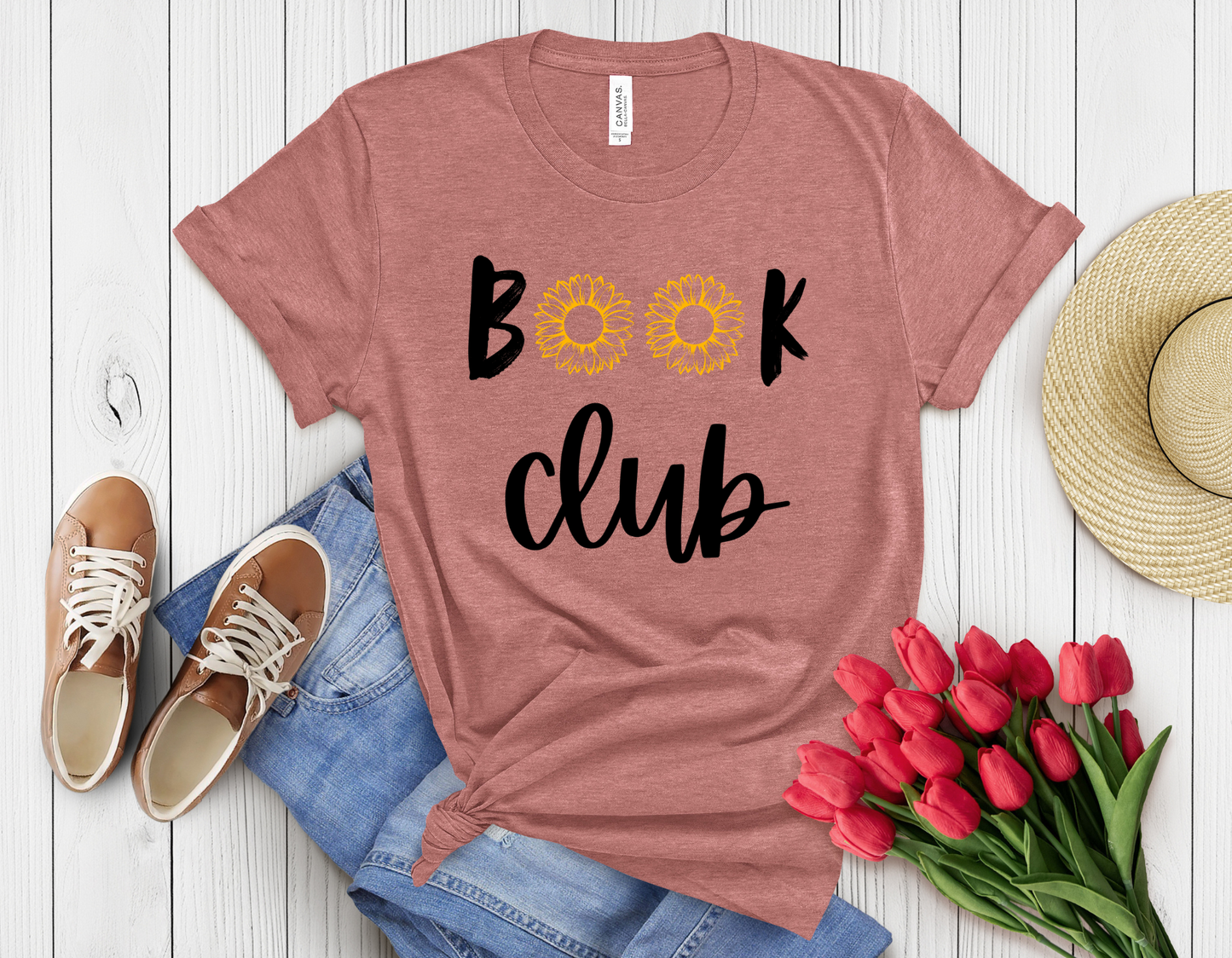 sunflower book club t-shirt