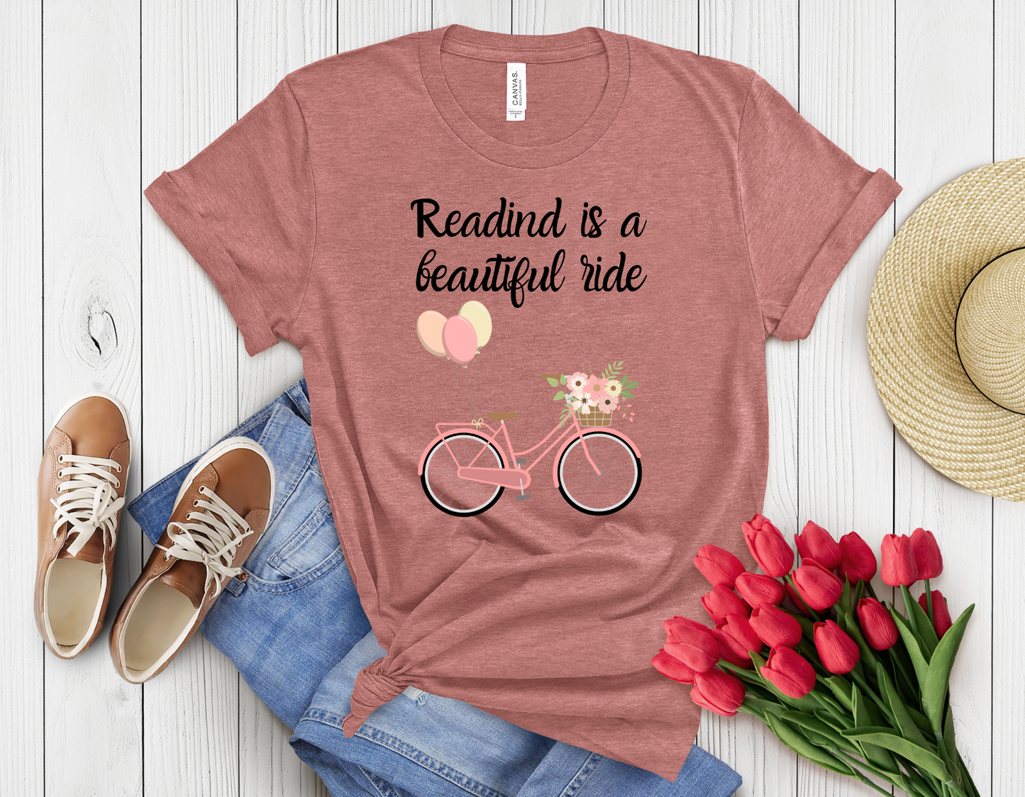 Reading is beautiful ride t-shirt