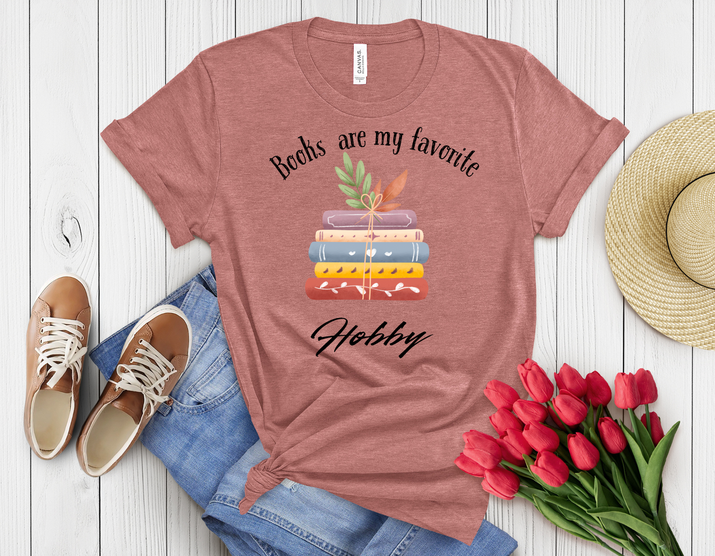 Books are my favorite hobby t-shirt