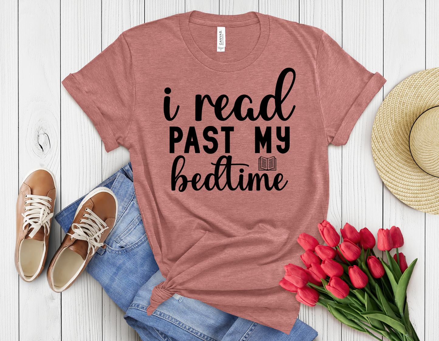 I read past my bed time t-shirt