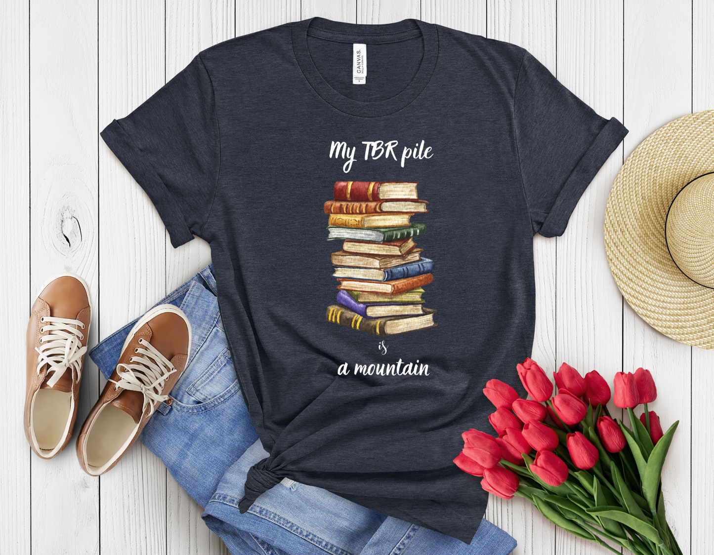 My tbr pile t-shirt