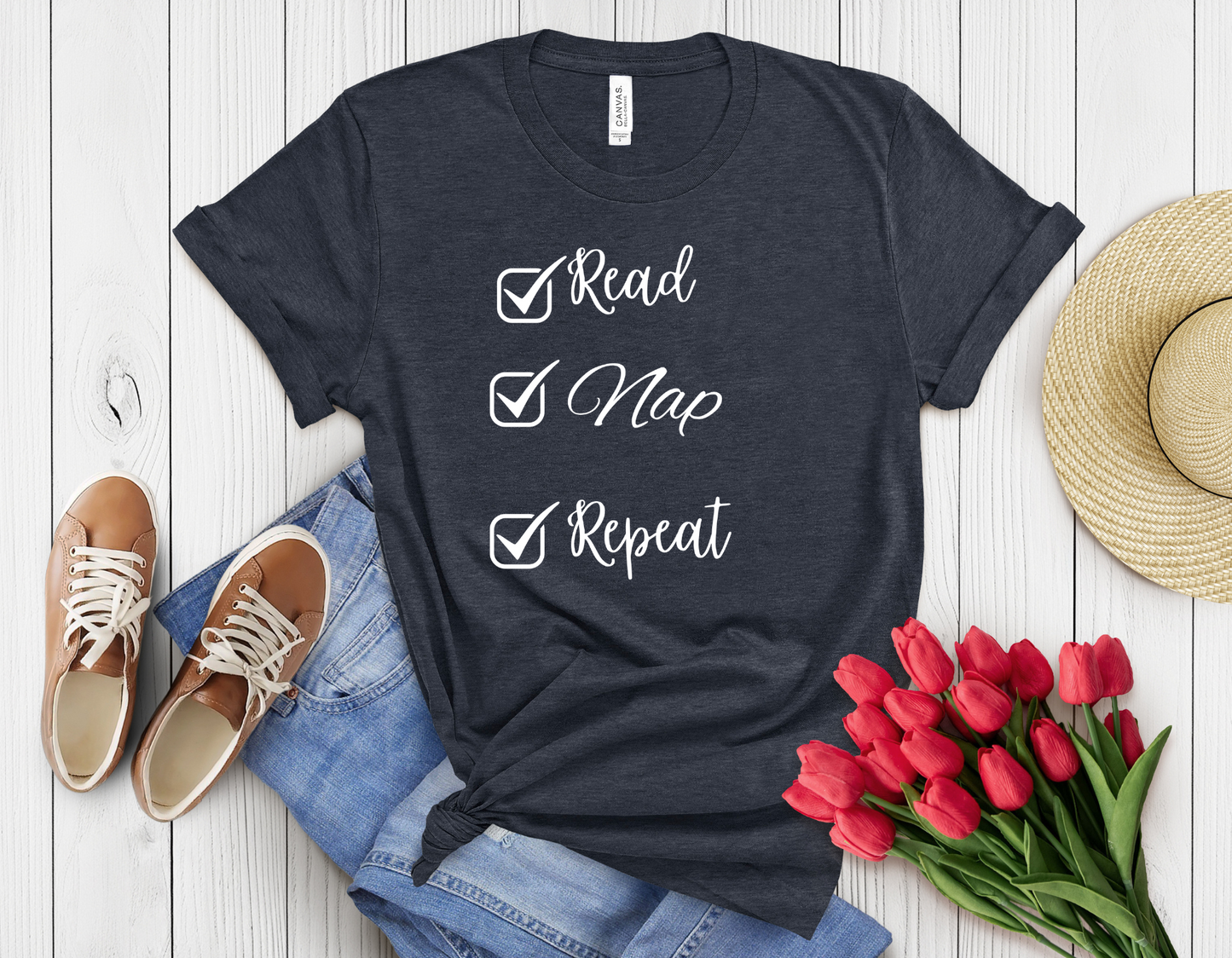 Read Nap Repeat t-shirt