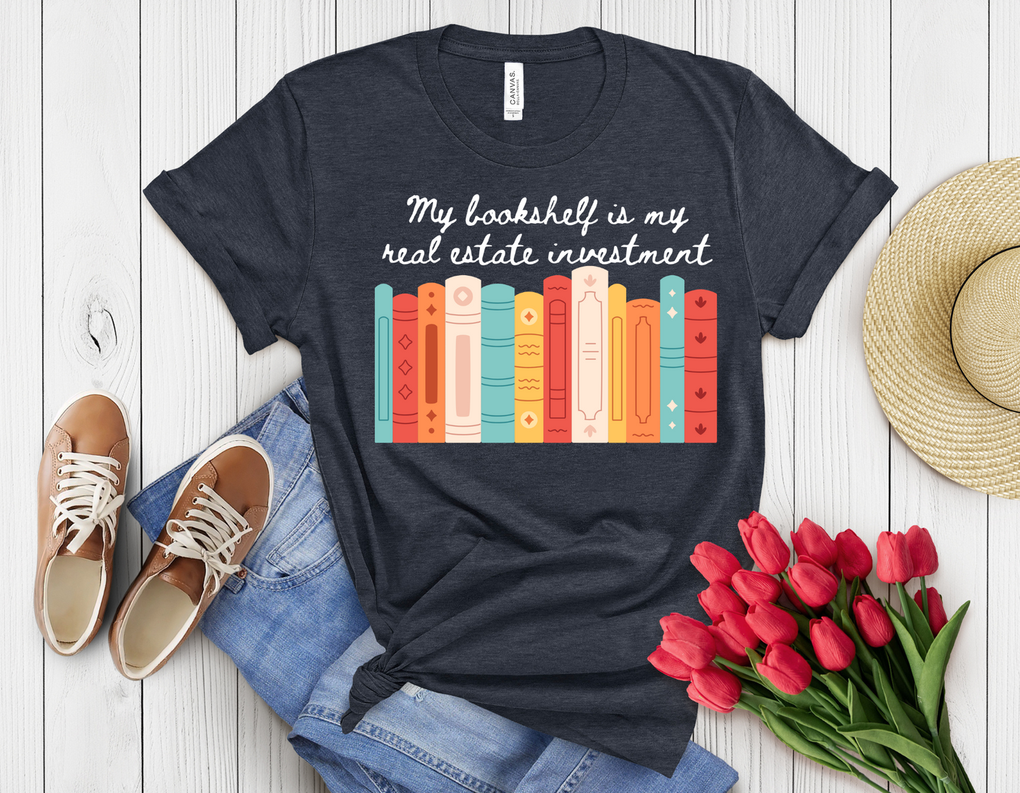 Books are my real state t-shirt