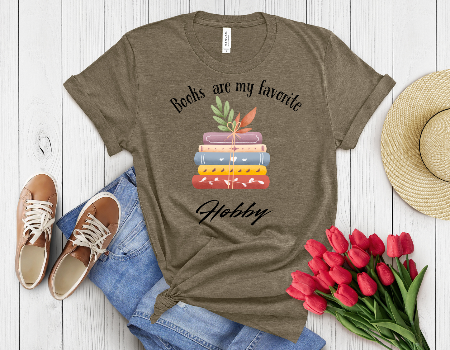 Books are my favorite hobby t-shirt
