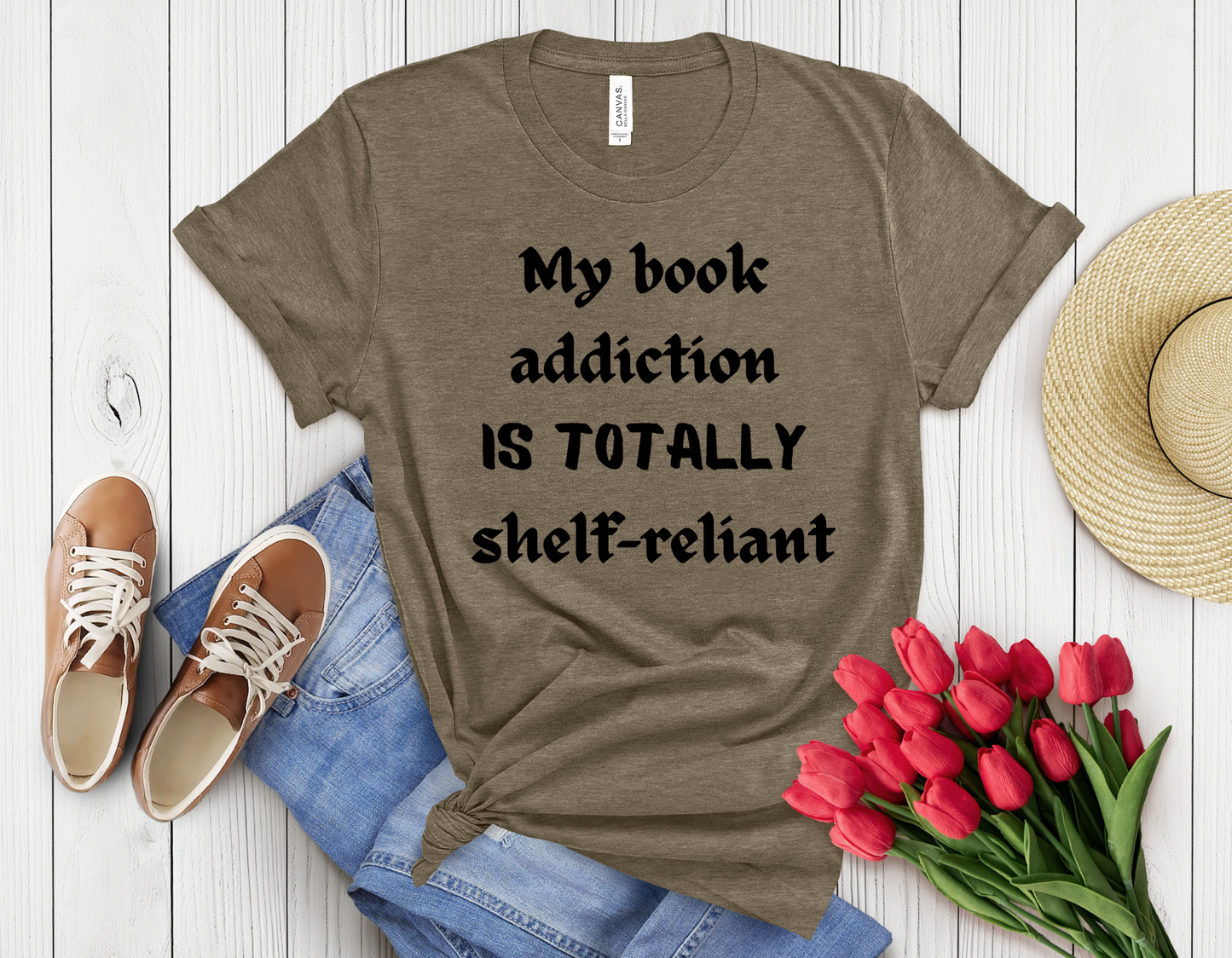 Book addiction t-shirt