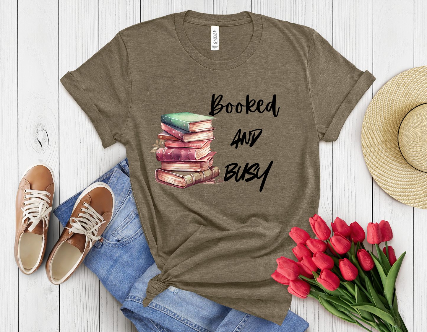 Booked & busy t-shirt