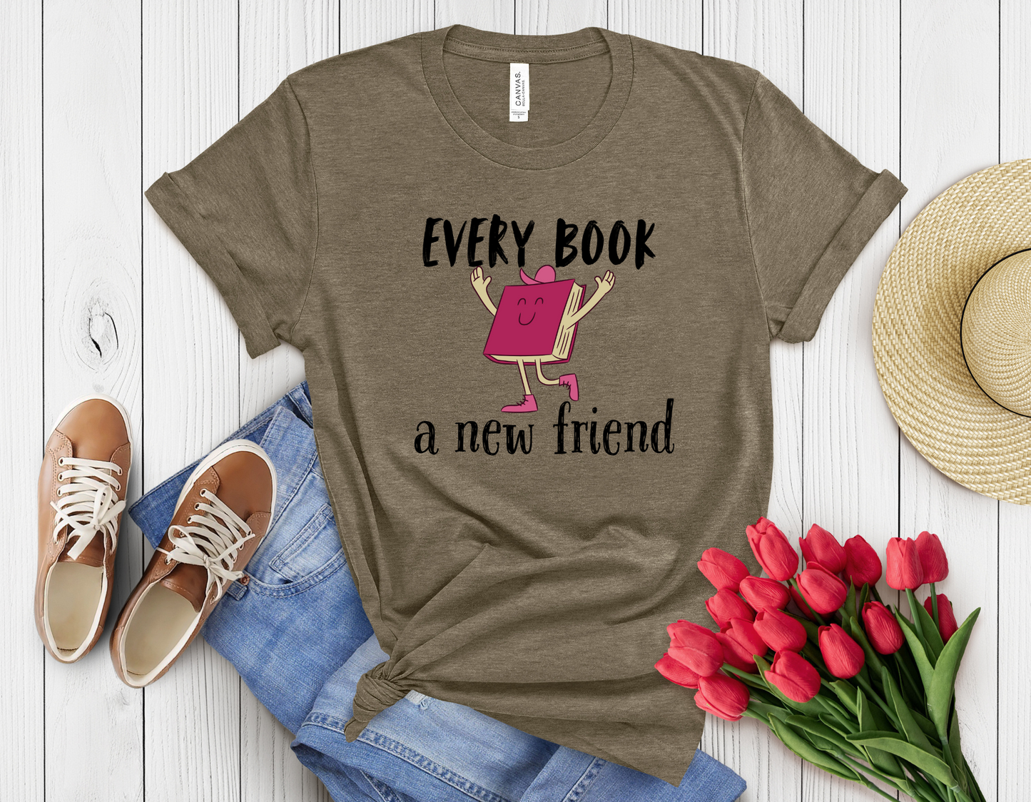 Every book new friend t-shirt
