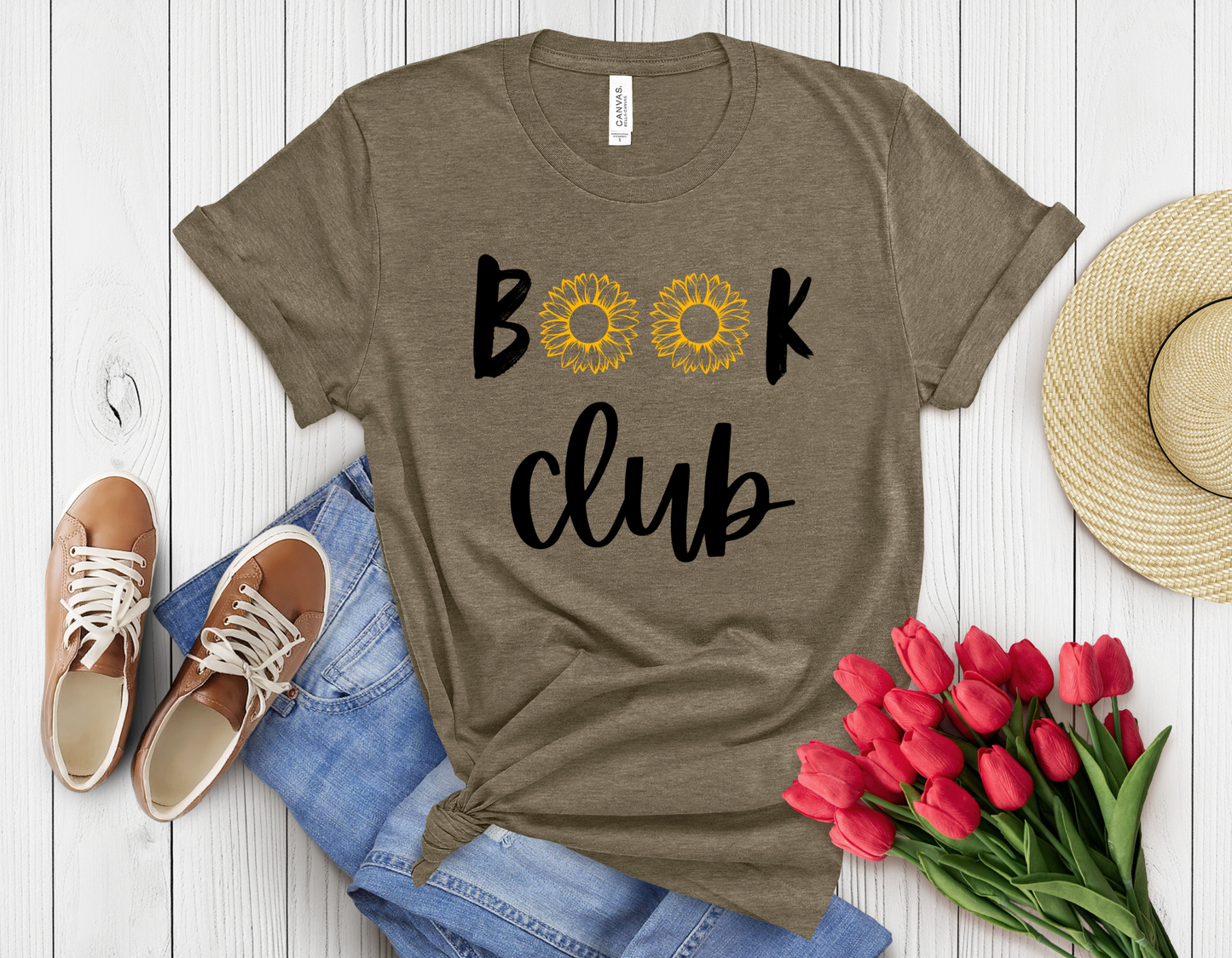 sunflower book club t-shirt