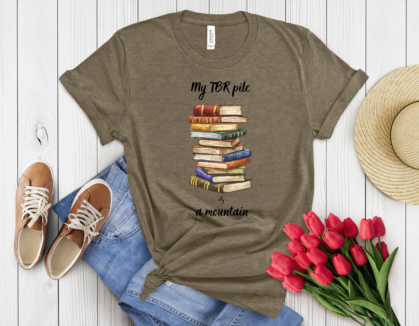 My tbr pile t-shirt