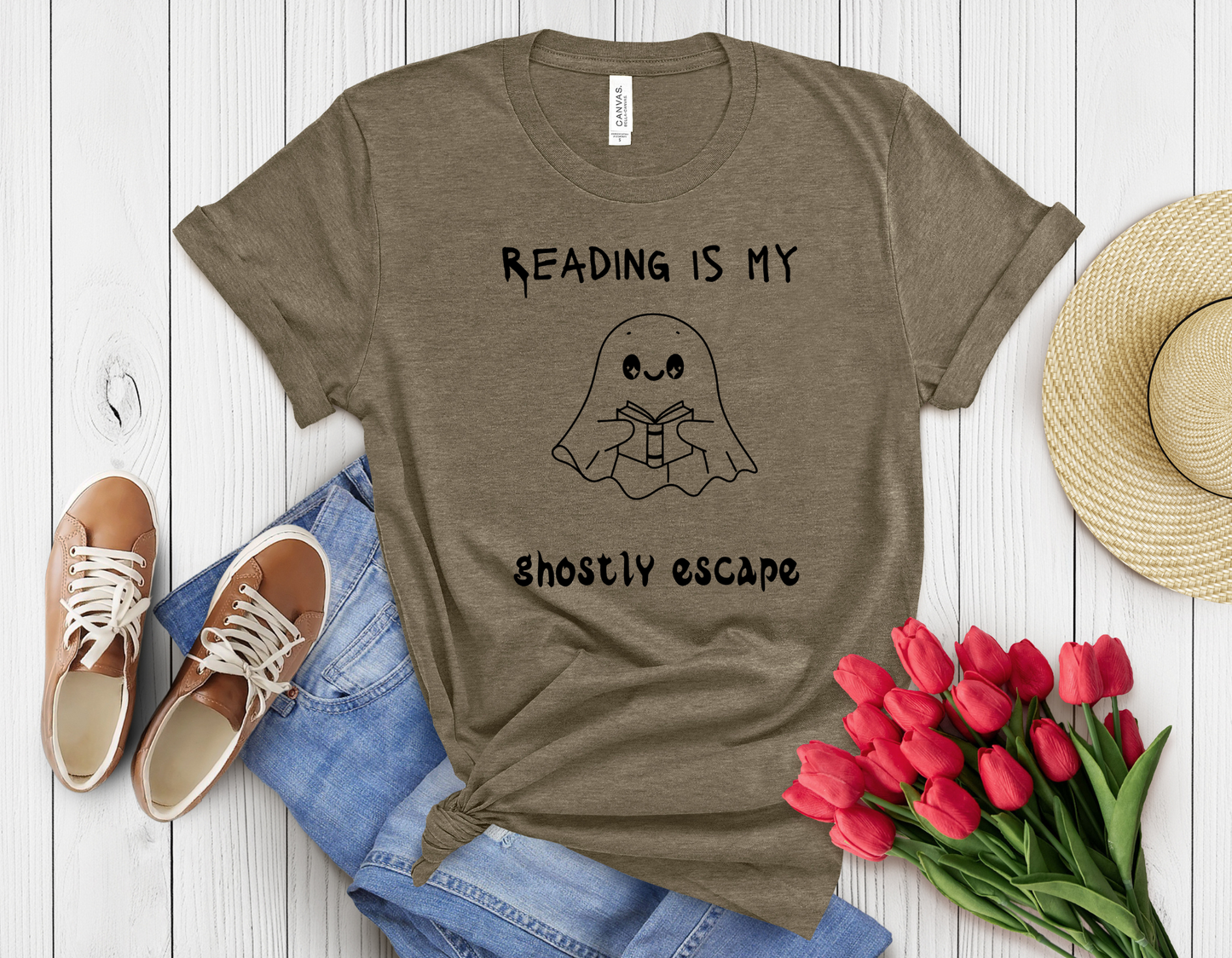 Ghost reads t-shirt
