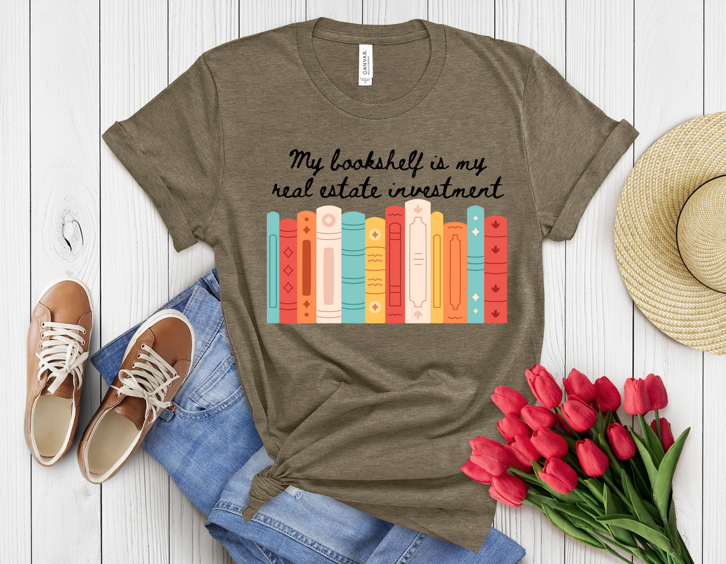 Books are my real state t-shirt