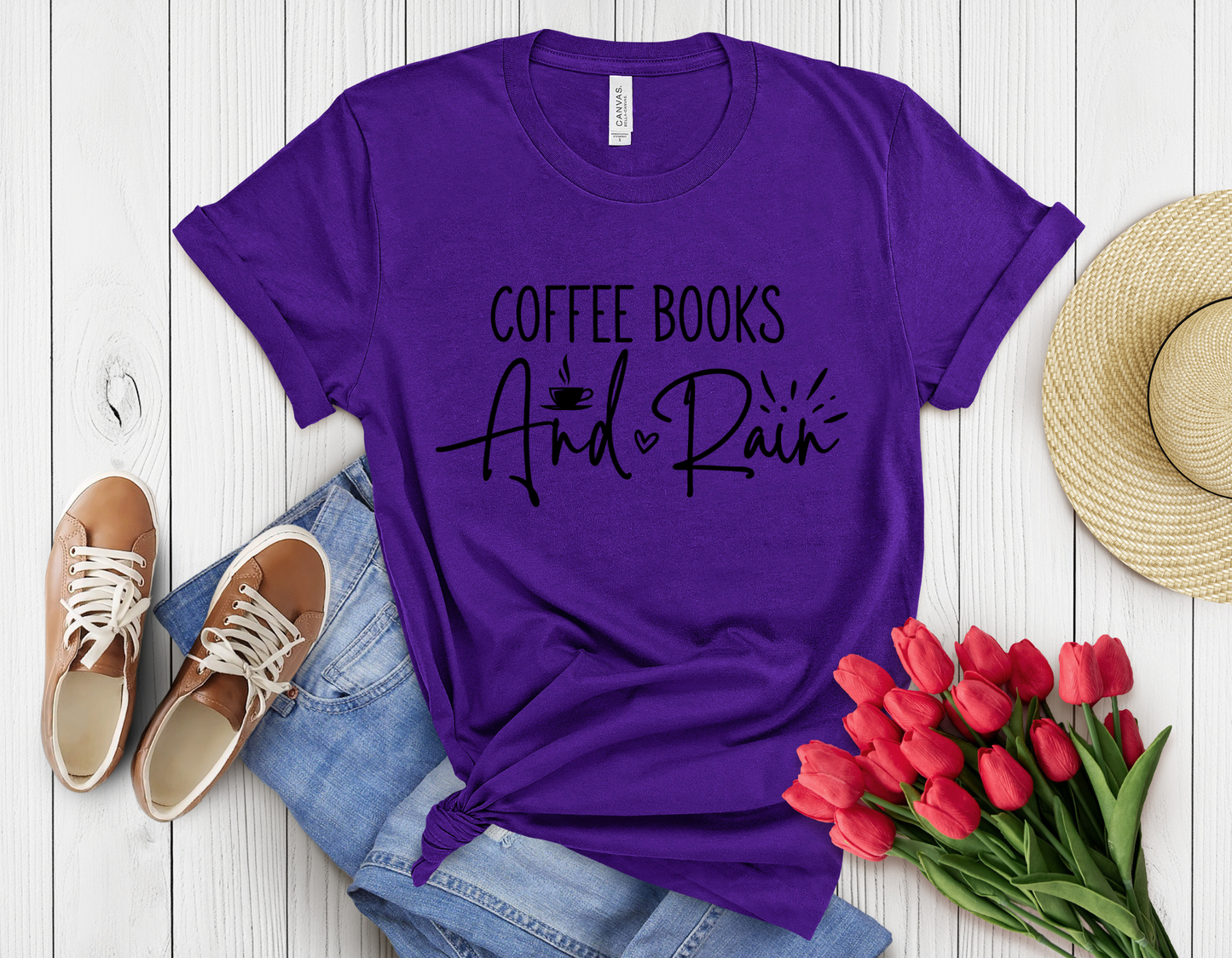 Books & coffee t-shirt