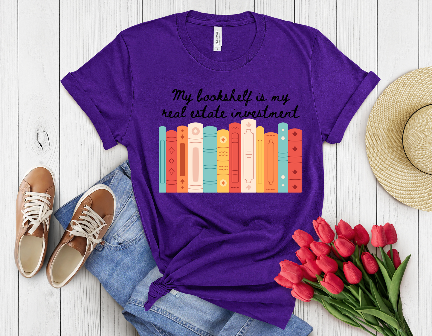 Books are my real state t-shirt
