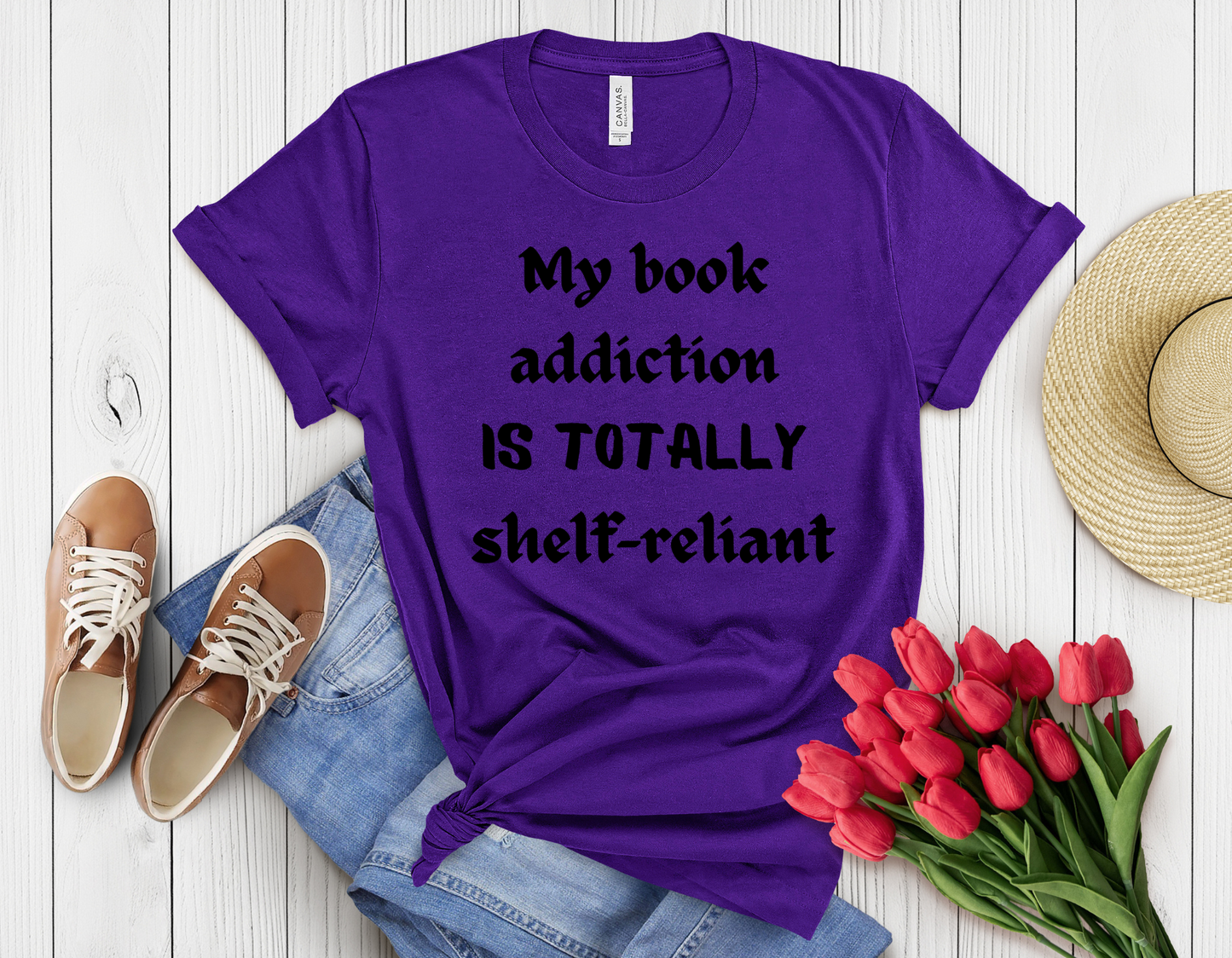 Book addiction t-shirt