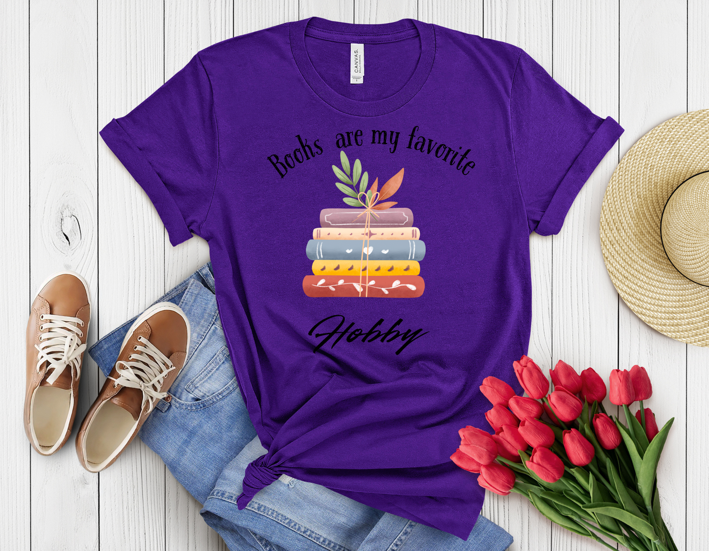 Books are my favorite hobby t-shirt