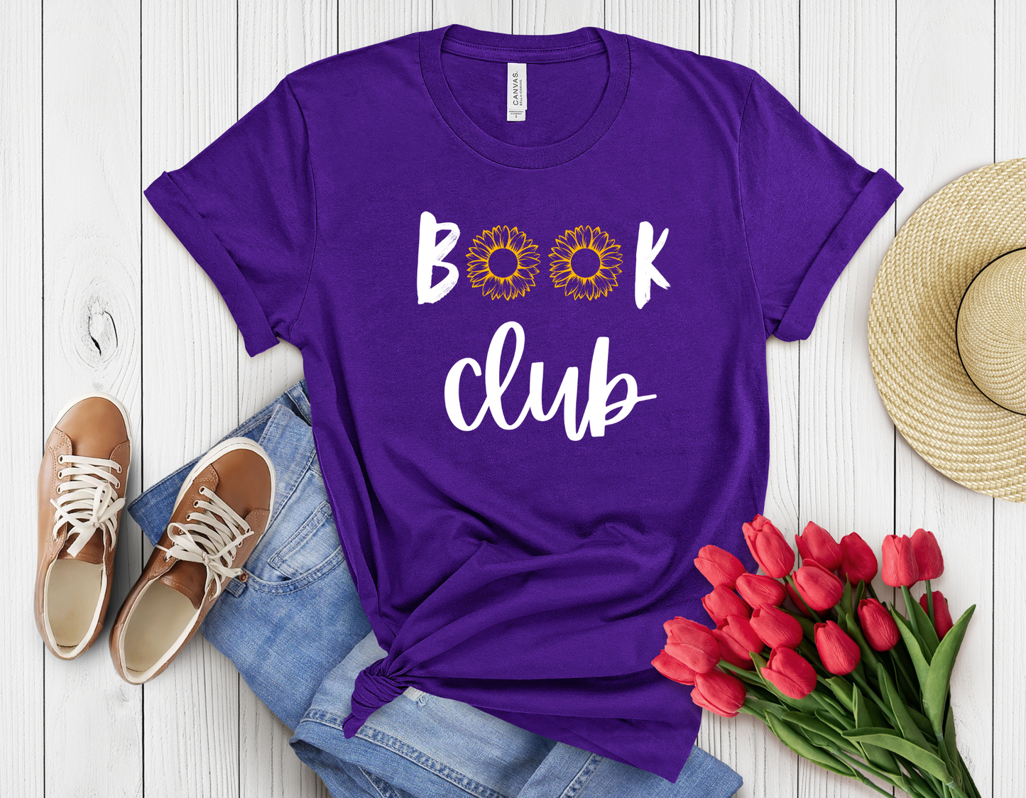 sunflower book club t-shirt
