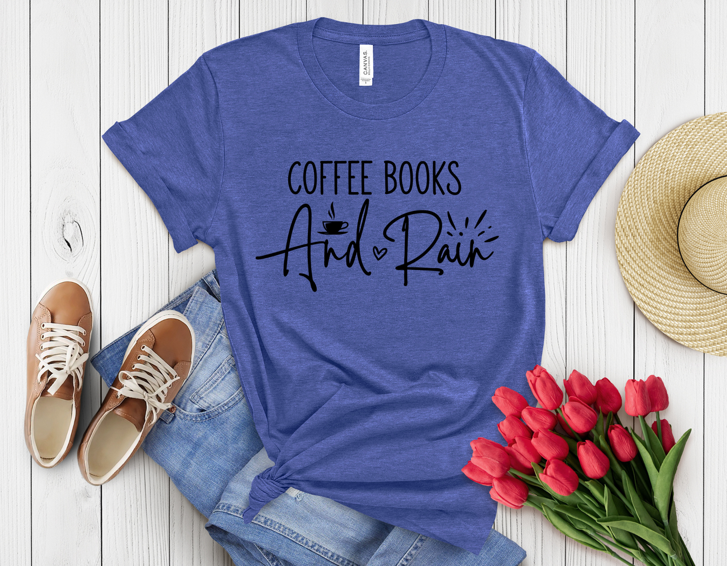 Books & coffee t-shirt