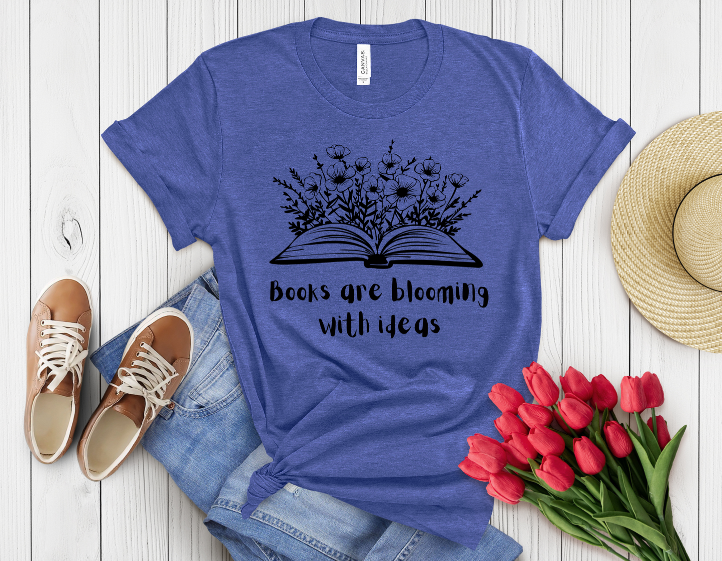 Books bloom t-shirt