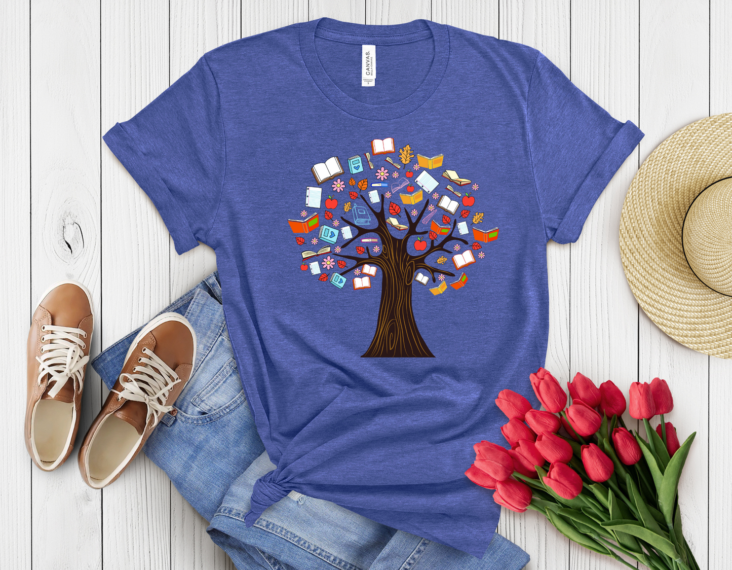 Book tree t-shirt