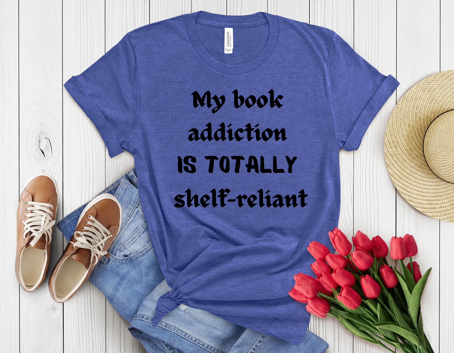 Book addiction t-shirt