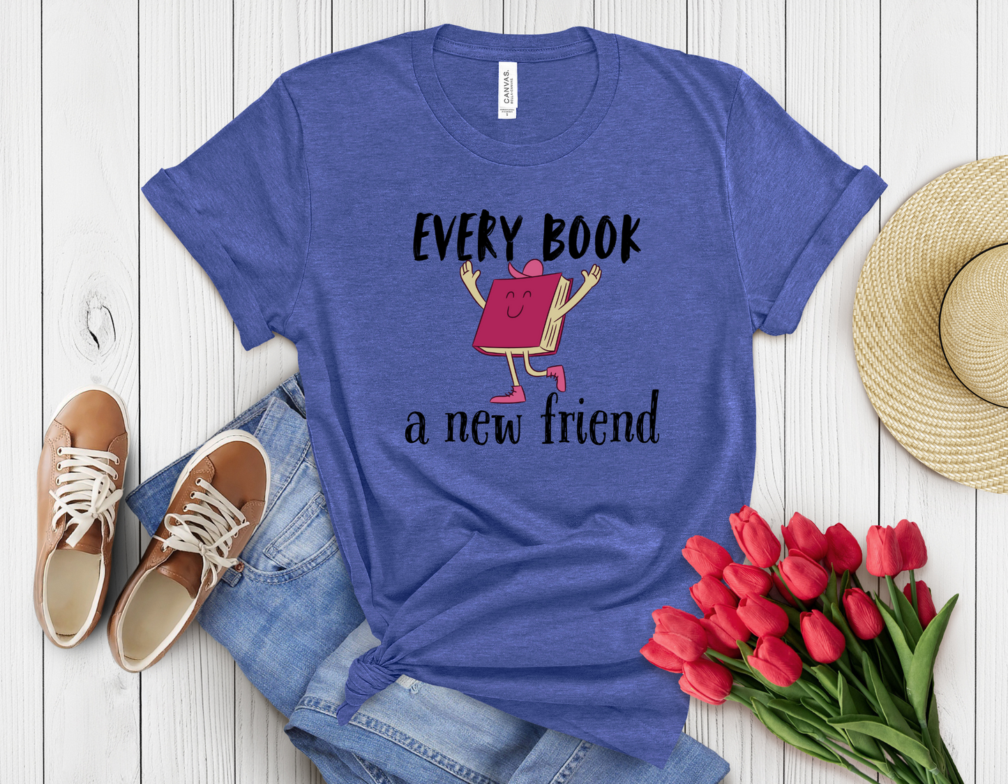 Every book new friend t-shirt