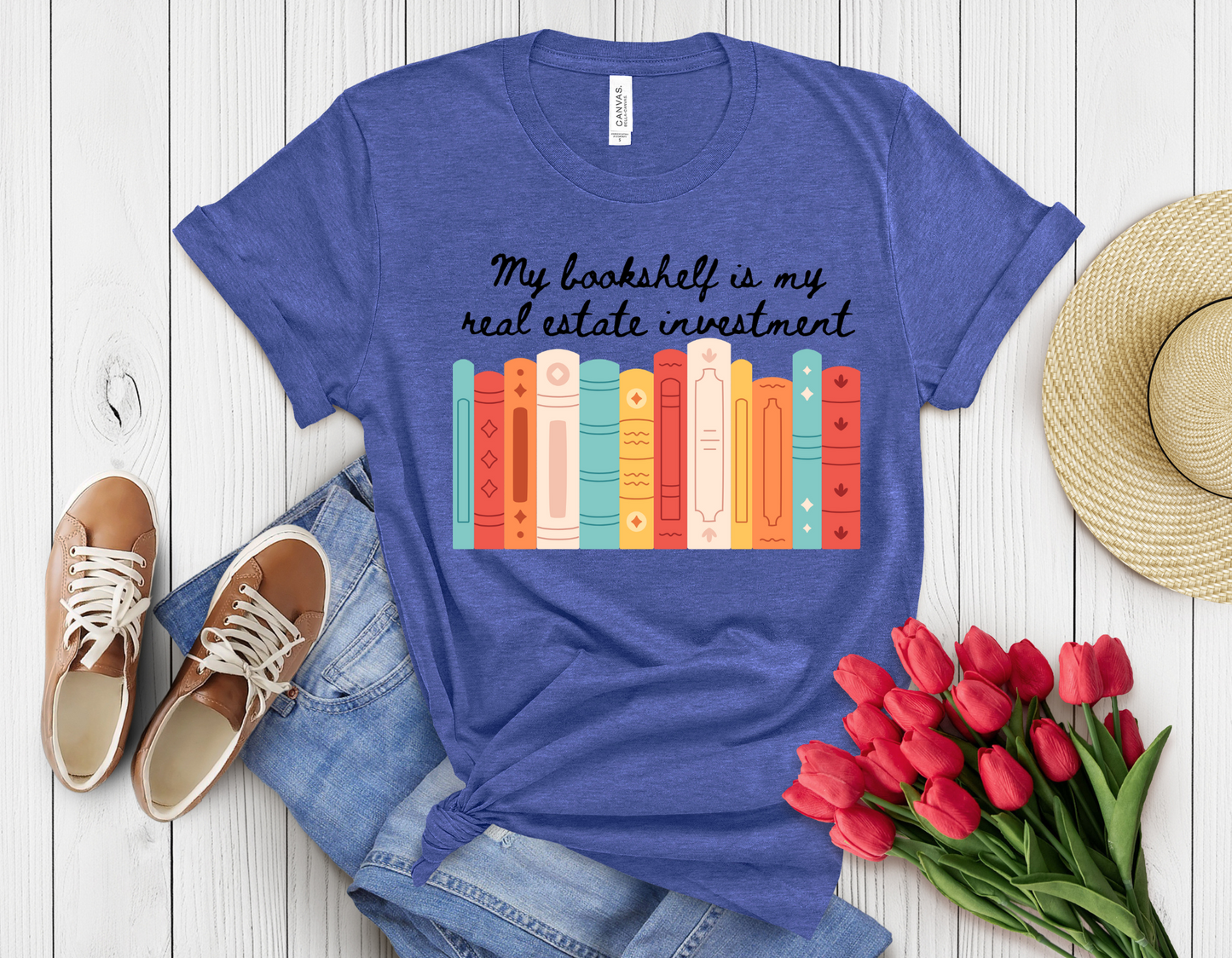 Books are my real state t-shirt