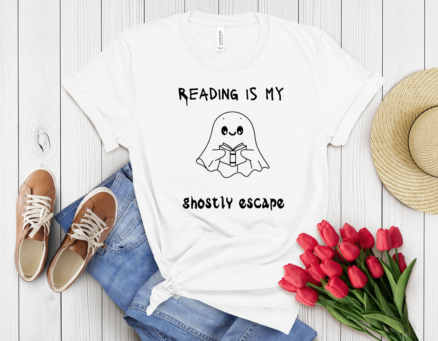 Ghost reads t-shirt
