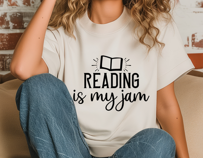 Reading is my jam t-shirt