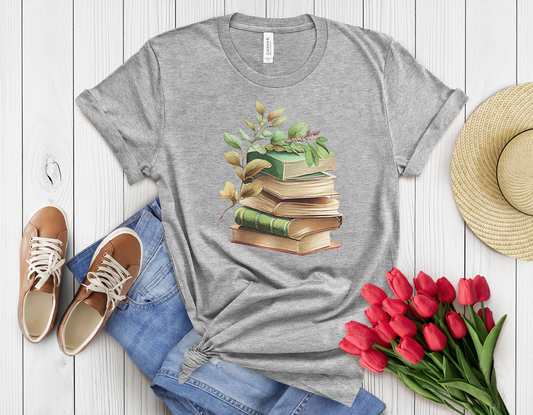 Floral book t-shirt