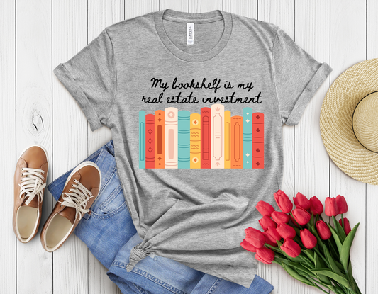Books are my real state t-shirt