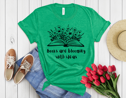 Books bloom t-shirt