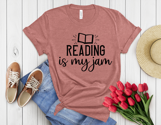 Reading is my jam t-shirt
