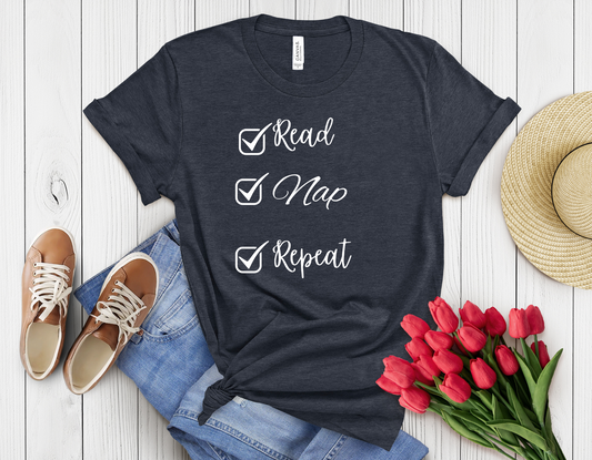 Read Nap Repeat t-shirt