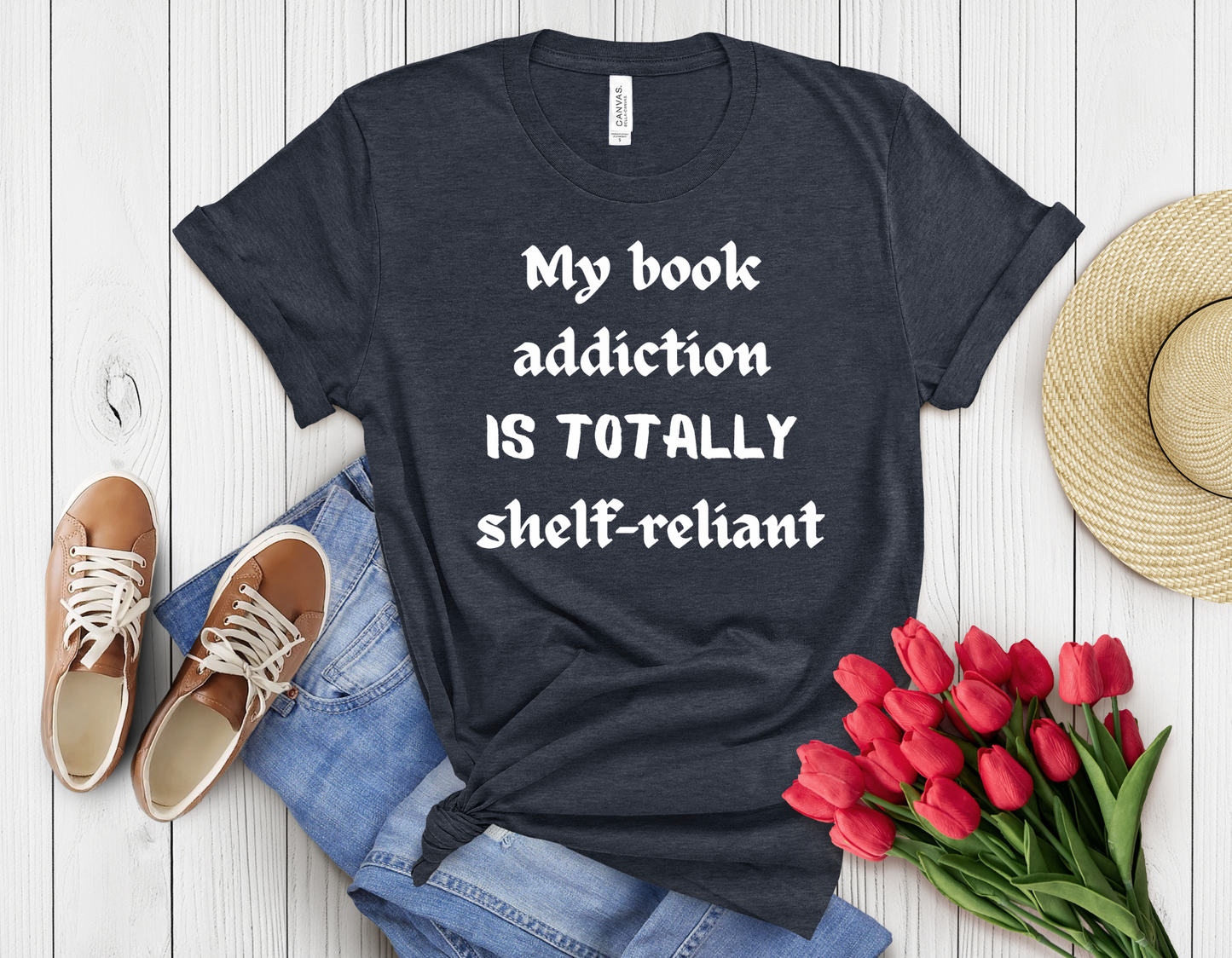 Book addiction t-shirt